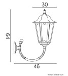 Outdoor wall lamps - SU-MA Retro Maxi K 3012/1/BD g Wall lamp. - product 6