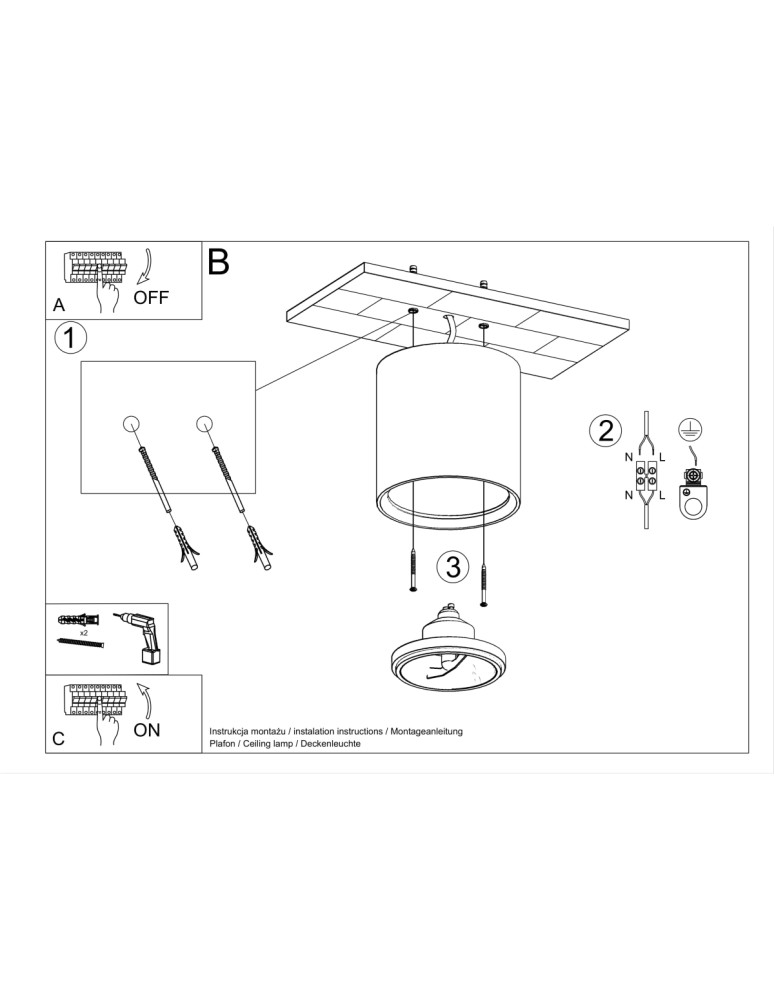 Ceiling lamps - Sollux Plafond ceramic KALU SL.0841 - product kolory-swiatla.pl 5