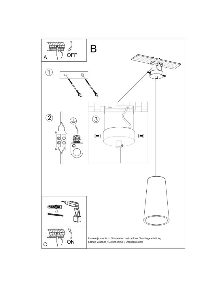 Pendant lamps - Sollux GULCAN ceramic pendant lamp SL.0849 - product kolory-swiatla.pl 5