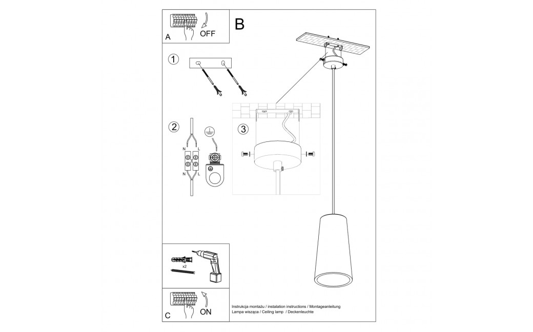 Sollux Lampa wisząca ceramiczna GULCAN SL.0849
