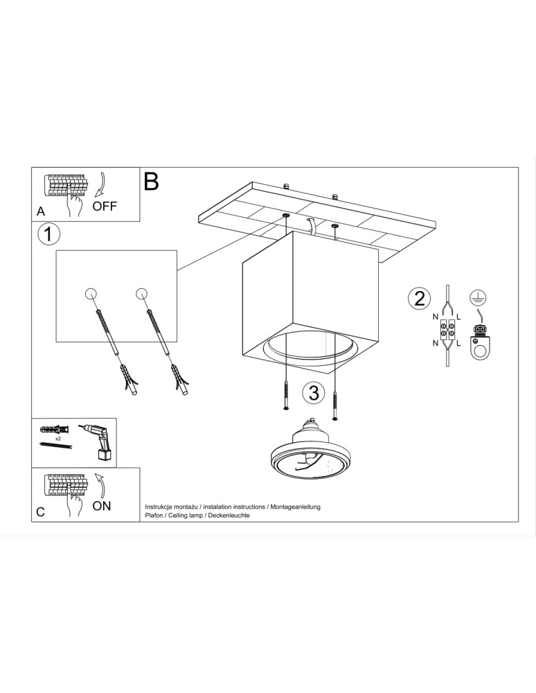 Ceiling lamps - Sollux SEIDA ceramic plafond SL.0850 - product kolory-swiatla.pl 5