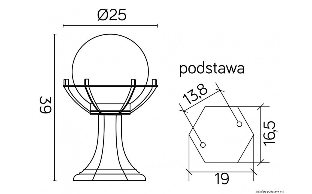 SU-MA Kule z koszykiem 200 39 cm K 4011/1/KPO Stojaca