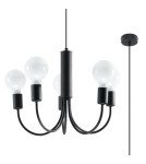 Chandeliers - Sollux Chandelier PICCOLO 5 black SL.0855 - product 1