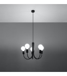 Chandeliers - Sollux Chandelier PICCOLO 5 black SL.0855 - product 3
