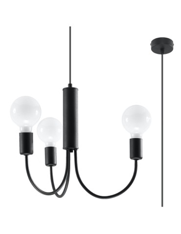 Sollux Chandelier PICCOLO 3 black SL.0856