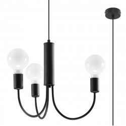 Sollux Żyrandol PICCOLO 3 czarny SL.0856