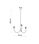 Chandeliers - Sollux Chandelier PICCOLO 3 black SL.0856 - product 4