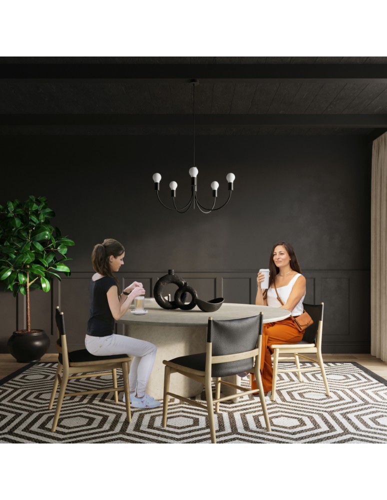 Chandeliers - Sollux Chandelier PICCOLO 3 black SL.0856 - product kolory-swiatla.pl 7