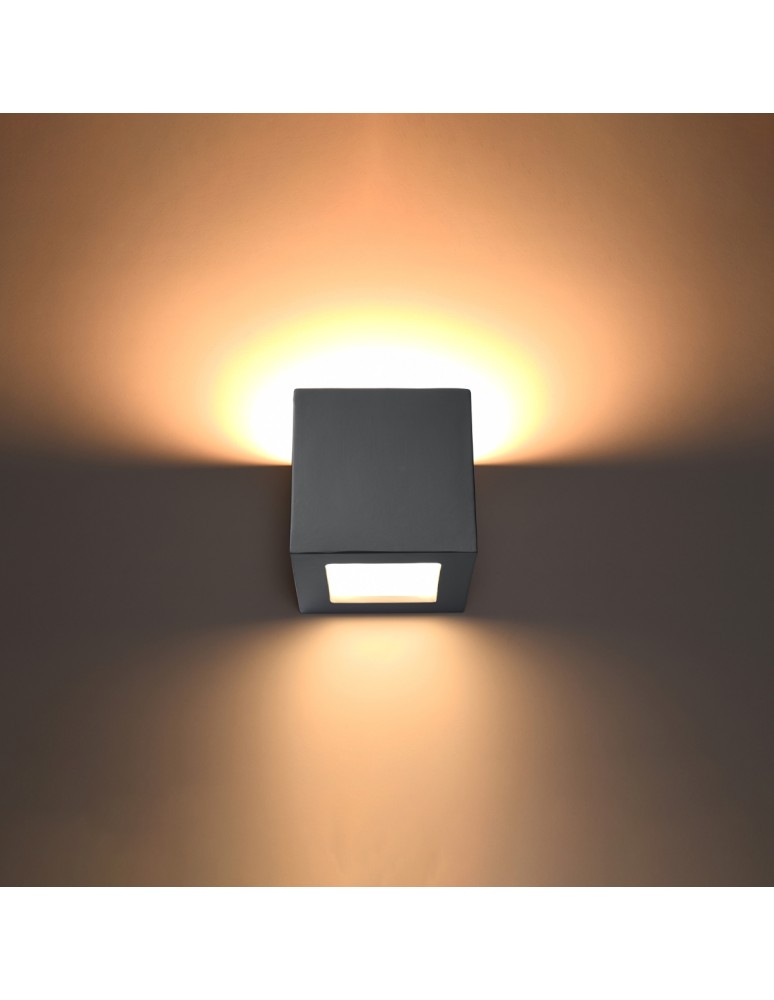 Wall lamps - Sollux LEO ceramic wall lamp grey SL.0871 - product kolory-swiatla.pl 3