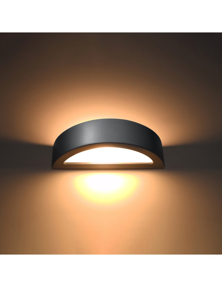 Wall lamps - Sollux ATENA ceramic wall lamp grey SL.0873 - product kolory-swiatla.pl 3