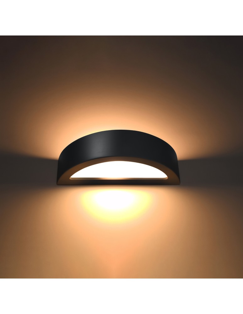 Wall lamps - Sollux ATENA ceramic wall lamp black SL.0874 - product kolory-swiatla.pl 3
