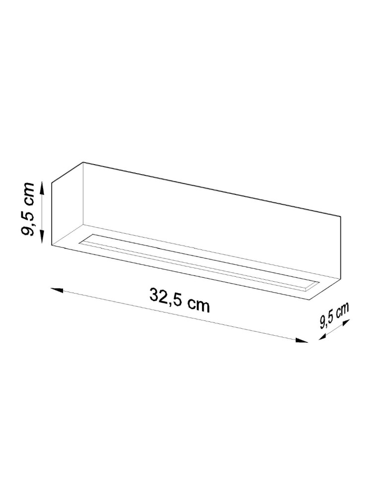 Sollux VEGA ceramic wall lamp black SL.0878