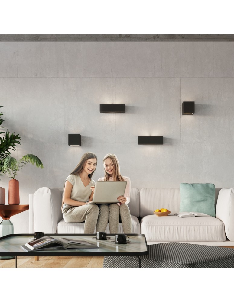 Sollux VEGA ceramic wall lamp black SL.0878