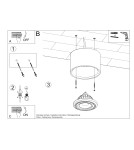 Ceiling lamps - Sollux Plafond BASIC 1 concrete SL.0881 - product 5