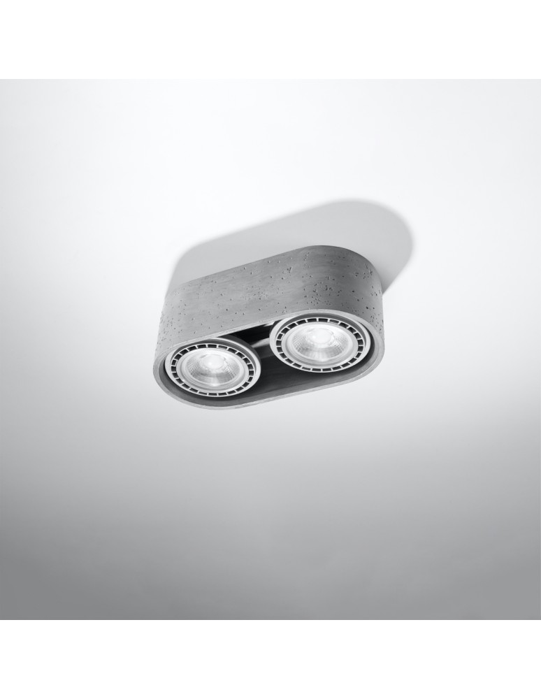 Ceiling lamps - Sollux Plafond BASIC 2 concrete SL.0882 - product kolory-swiatla.pl 2