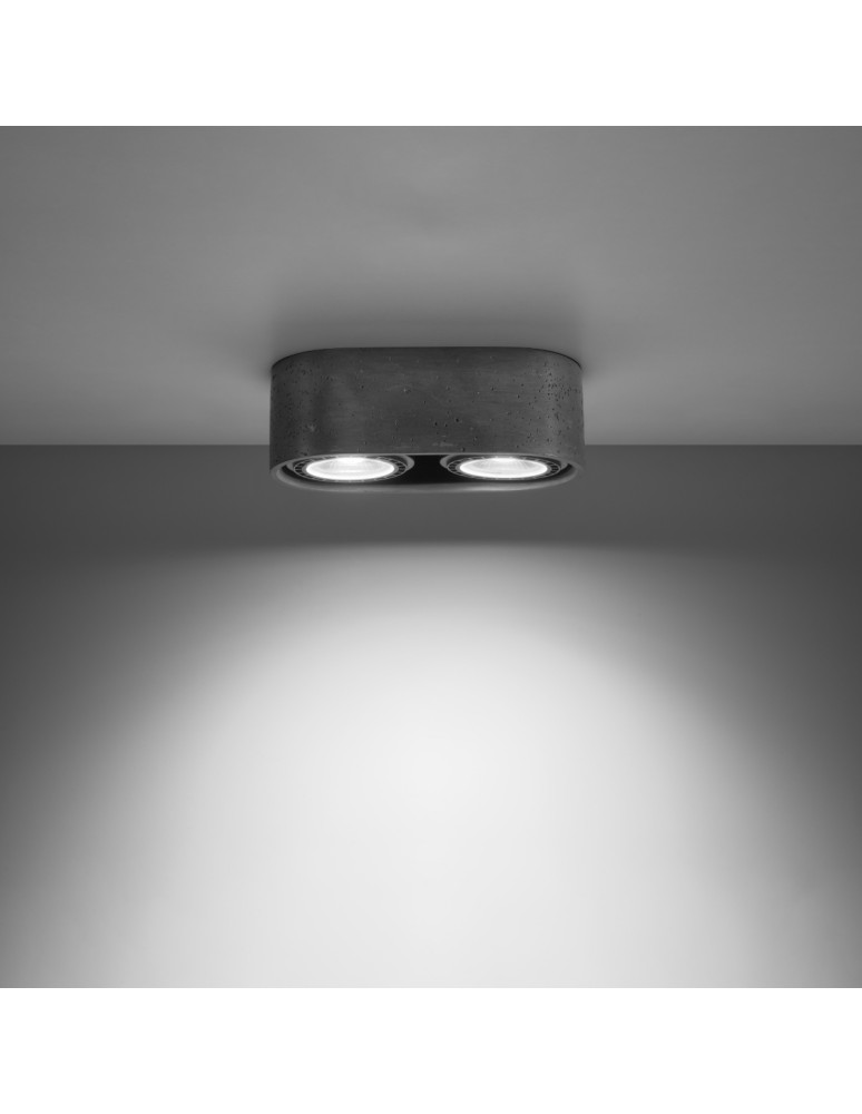 Ceiling lamps - Sollux Plafond BASIC 2 concrete SL.0882 - product kolory-swiatla.pl 3