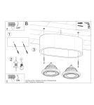 Ceiling lamps - Sollux Plafond BASIC 2 concrete SL.0882 - product 5