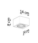 Ceiling lamps - Sollux Plafond QUATRO 1 concrete SL.0883 - product 4