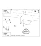 Ceiling lamps - Sollux Plafond QUATRO 1 concrete SL.0883 - product 5