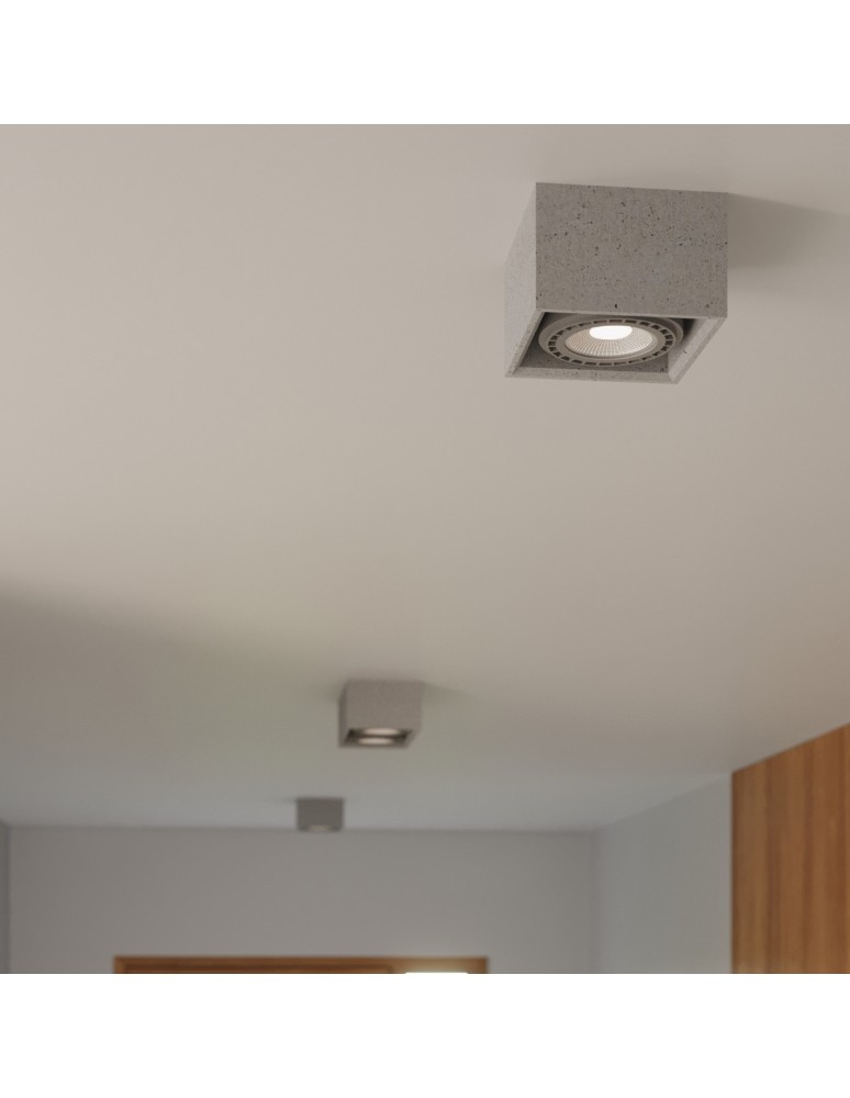 Ceiling lamps - Sollux Plafond QUATRO 1 concrete SL.0883 - product kolory-swiatla.pl 8