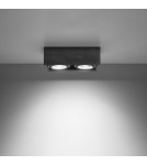 Ceiling lamps - Sollux Plafond QUATRO 2 concrete SL.0884 - product 3