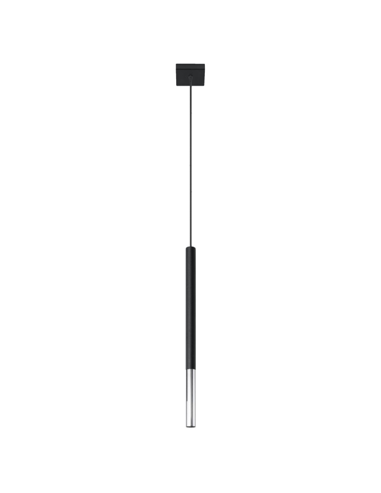 Pendant lamps - Sollux MOZAICA 1 pendant lamp black/chrome SL.0885 - product kolory-swiatla.pl 1