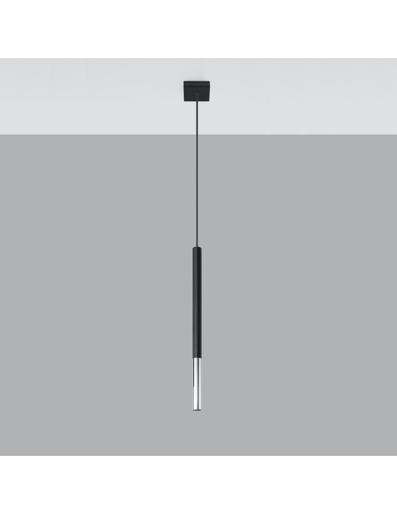 Sollux Lampa wisząca MOZAICA 1 czarny/chrom SL.0885