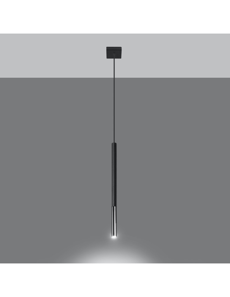 Sollux Lampa wisząca MOZAICA 1 czarny/chrom SL.0885