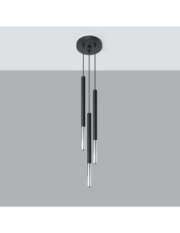 Sollux MOZAICA 3P black/chrome pendant lamp SL.0887 - product 2