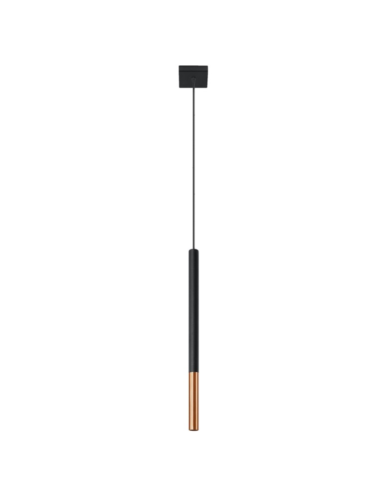 Pendant lamps - Sollux MOZAICA 1 black/copper pendant lamp SL.0888 - product kolory-swiatla.pl 1