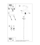 Sollux Lampa wisząca MOZAICA 1 czarny/miedź SL.0888