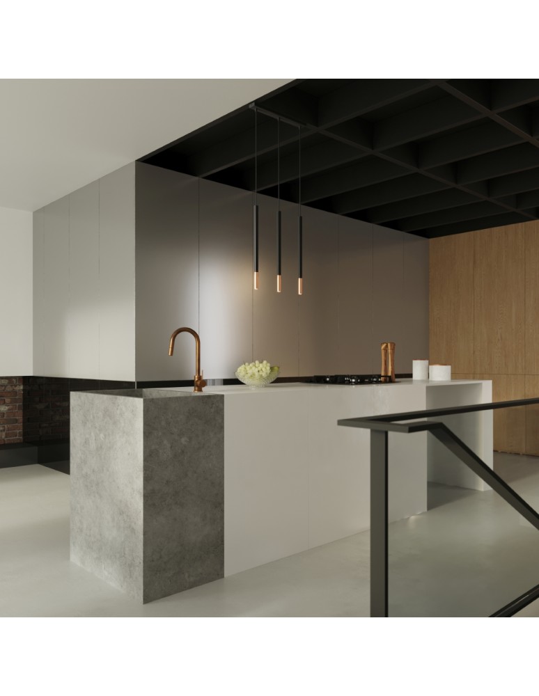 Pendant lamps - Sollux MOZAICA 1 black/copper pendant lamp SL.0888 - product kolory-swiatla.pl 6