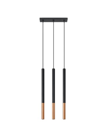 Sollux MOZAICA 3L black/copper pendant lamp SL.0889