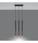 Sollux Lampa wisząca MOZAICA 3L czarny/miedź SL.0889 Sollux Lampa wisząca MOZAICA 3L czarny/miedź SL.0889