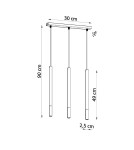 Sollux Lampa wisząca MOZAICA 3L czarny/miedź SL.0889 Sollux Lampa wisząca MOZAICA 3L czarny/miedź SL.0889