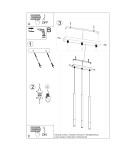 Sollux Lampa wisząca MOZAICA 3L czarny/miedź SL.0889 Sollux Lampa wisząca MOZAICA 3L czarny/miedź SL.0889