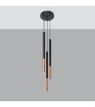 Pendant lamps - Sollux MOZAICA 3P black/copper pendant lamp SL.0890 - product 2