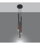 Pendant lamps - Sollux MOZAICA 3P black/copper pendant lamp SL.0890 - product 3