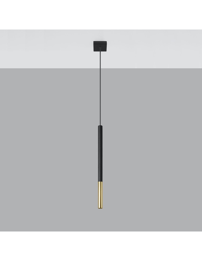 Sollux Lampa wisząca MOZAICA 1 czarny/złoto SL.0891