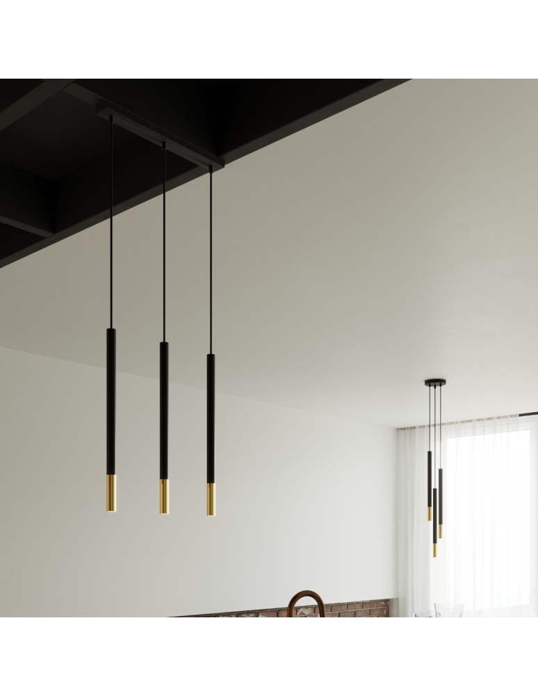 Pendant lamps - Sollux MOZAICA 1 black/gold pendant lamp SL.0891 - product kolory-swiatla.pl 8