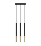 Sollux Lampa wisząca MOZAICA 3L czarny/złoto SL.0892