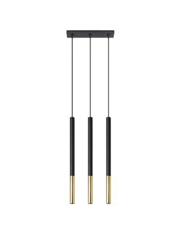 Sollux MOZAICA 3L black/gold pendant lamp SL.0892