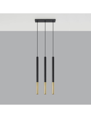 Sollux Lampa wisząca MOZAICA 3L czarny/złoto SL.0892 - produkt 2