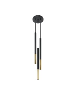 Sollux MOZAICA 3P black/gold pendant lamp SL.0893