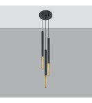 Pendant lamps - Sollux MOZAICA 3P black/gold pendant lamp SL.0893 - product 2