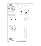 Pendant lamps - Sollux MOZAICA 3P black/gold pendant lamp SL.0893 - product 5