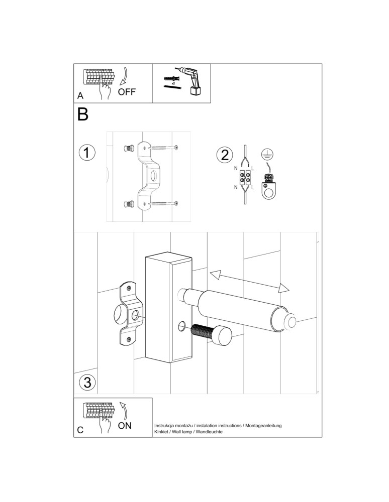 Sollux Wall lamp EYETECH 1 black SL.0897