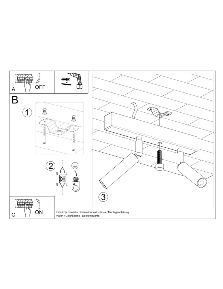 Ceiling lamps - Sollux Plafond EYETECH 2 black SL.0898 - product kolory-swiatla.pl 5