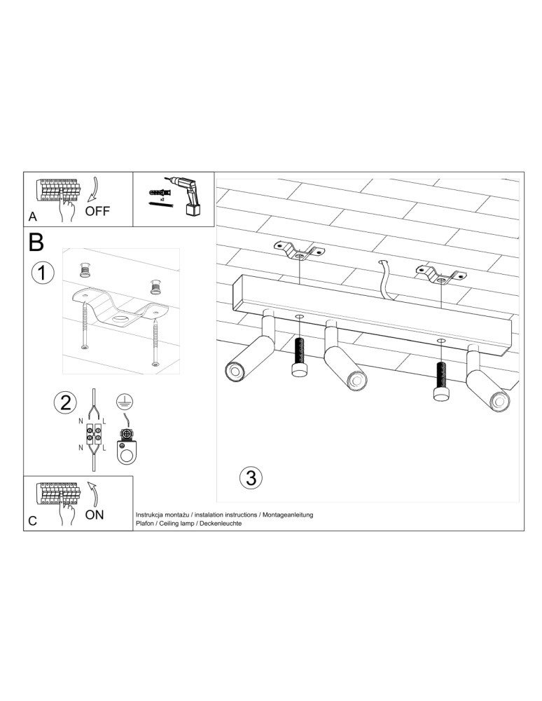 Ceiling lamps - Sollux Plafond EYETECH 3 black SL.0899 - product kolory-swiatla.pl 5