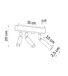 Ceiling lamps - Sollux Plafond EYETECH 3 white SL.0904 - product 4